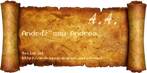 Andrássy Andrea névjegykártya
