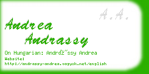 andrea andrassy business card